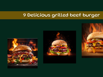 Delicious grilled beef burger preview picture