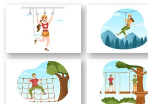 13 Zip Line Illustration
