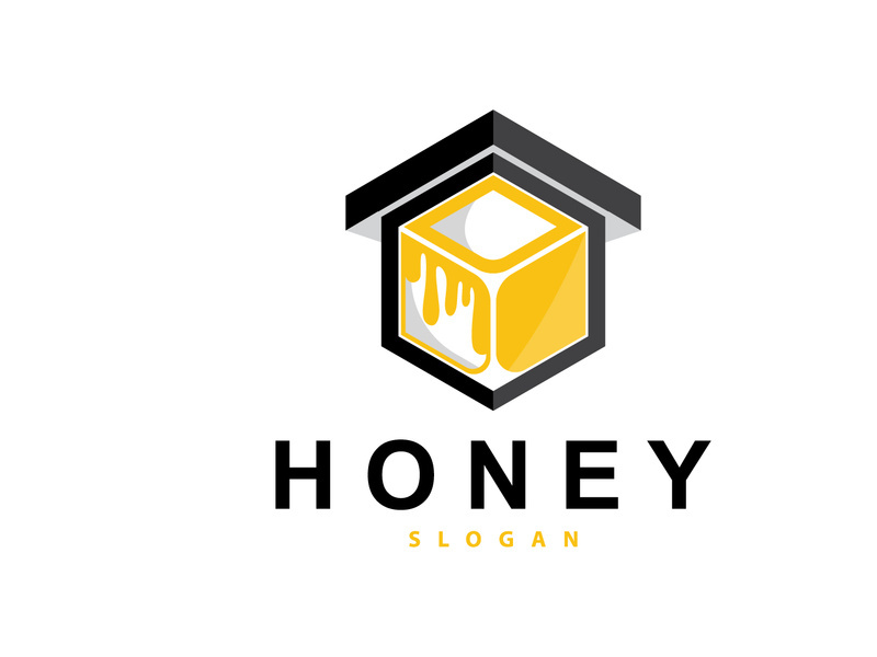 Honey Logo, Honey Bee Animal Vector