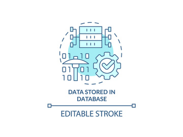 Data stored in database turquoise concept icon preview picture