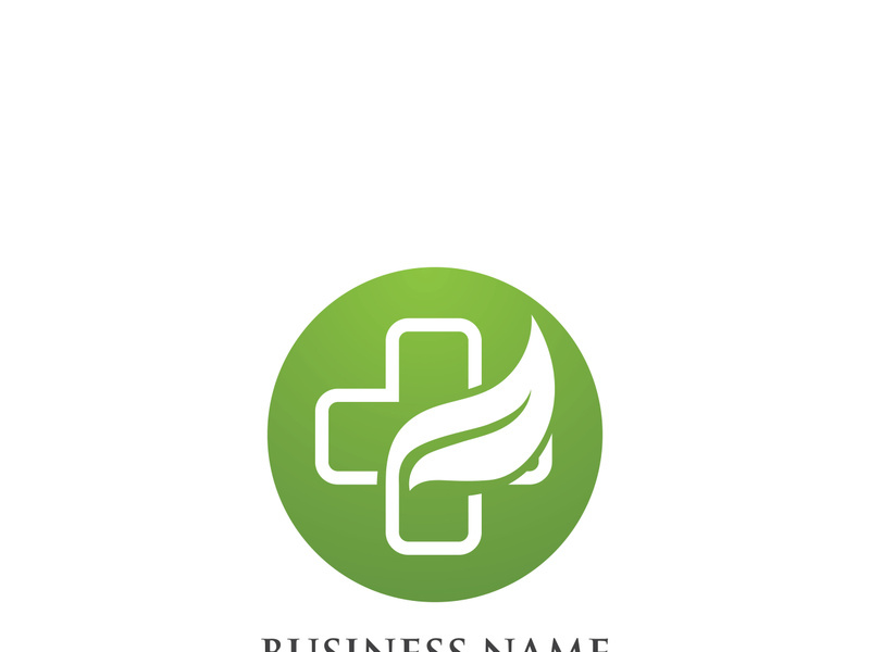 hospital logo and symbol Template, Green logo vector