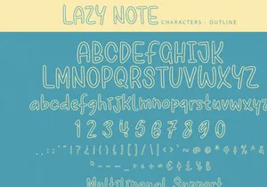 Lazy Note - Display Font