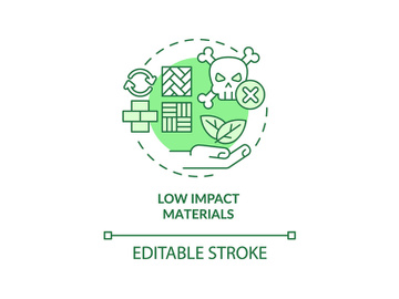 Low impact materials green concept icon preview picture