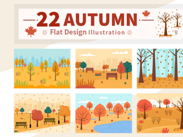 22 Autumn Background Landing Page Illustration preview picture