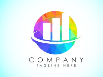 Imagen de vista previa de Plantilla vectorial de diseño de logo de finanzas y contabilidad en estilo low poly, logo de finanzas empresariales