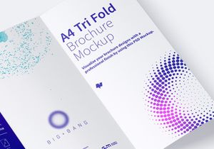 A4 Trifold Brochure Mockup 01
