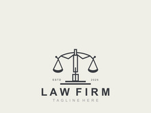 Law firm Logo lawyer office Simple Design inspiration symbol template