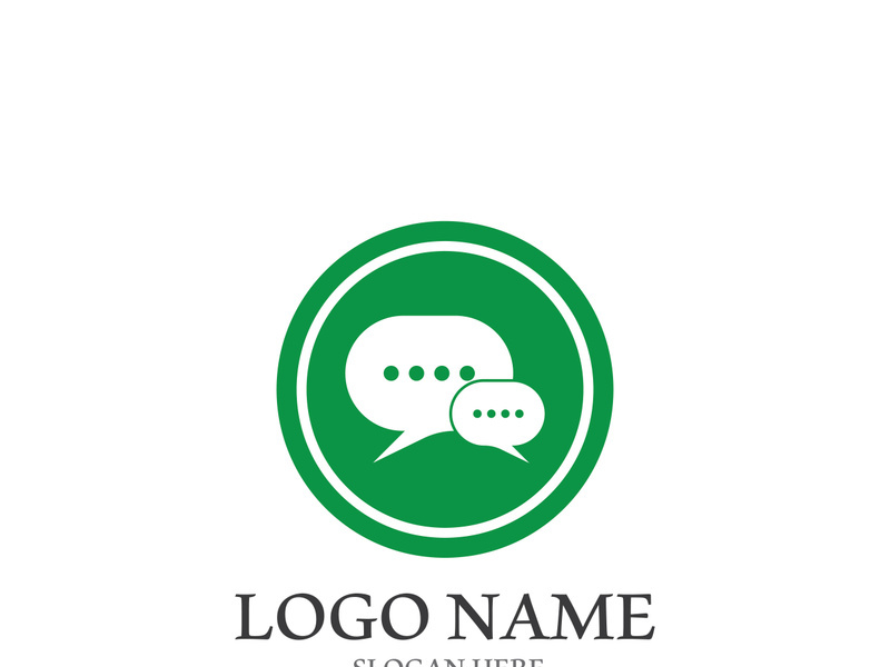 Speech bubble icon Logo template vector illustration