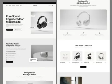 Sonara Audio E-Commerce Website Design | Premium Headphones preview picture