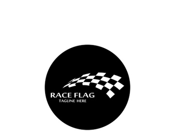 Creative and modern racing flag logo design. preview picture