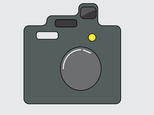 Flat design camera or media app in Adobe illustrator