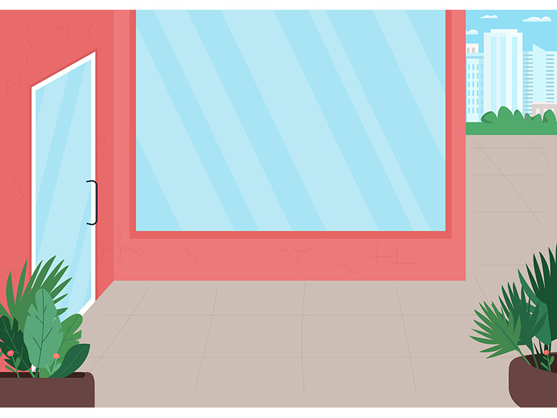 Lockdown flat color vector illustration