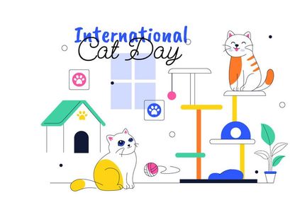 10 International Cat Day Illustration
