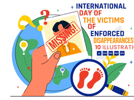10 Victims of Enforced Disappearances Day Illustration preview picture