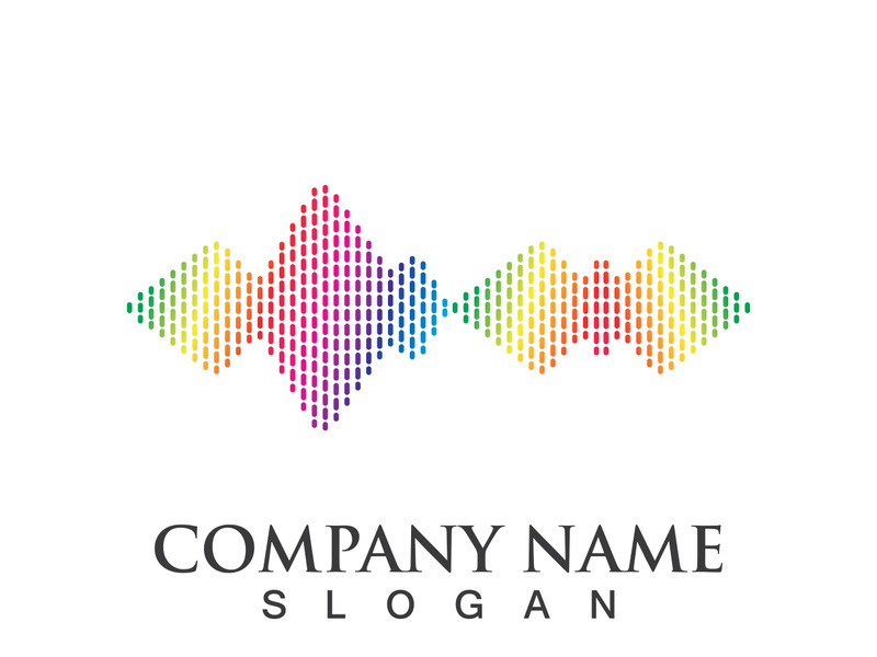 Sound waves vector illustration design template