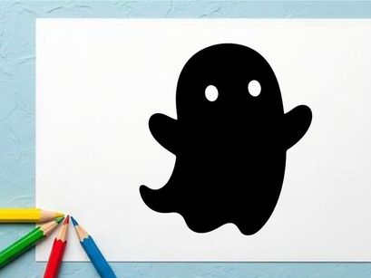 Cute Ghost Illustration for Halloween or Kids' Designs