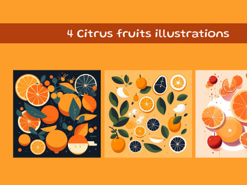 Citrus fruits illustrations preview picture