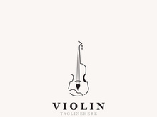 Violin instrument, vintage violin orchestra music design template