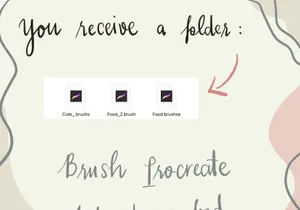 Brush procreate 101 stamps food