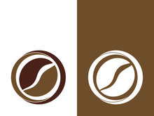Coffee bean icon vector illustration template