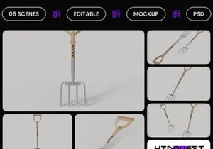 Long Garden Fork Mockup