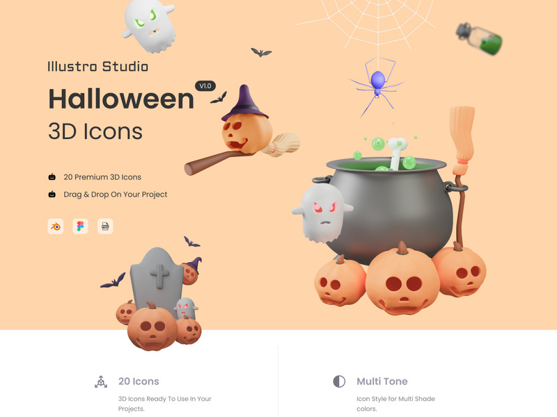 Halloween 3D icons