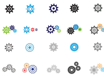 Gear machine logo vector preview picture