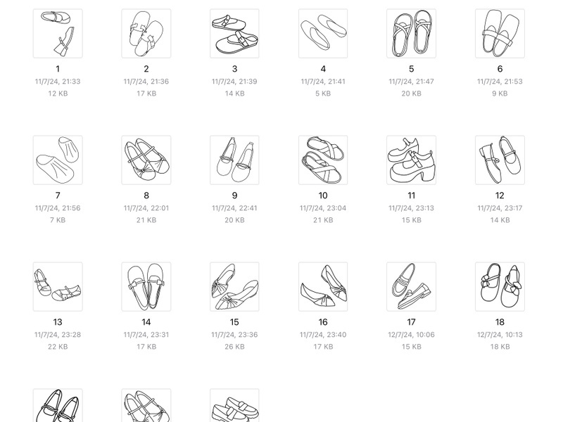 20 svg icons illustration shoes fashion