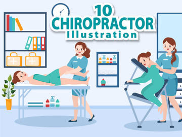 10 Chiropractor Physiotherapy Rehabilitation Illustration preview picture