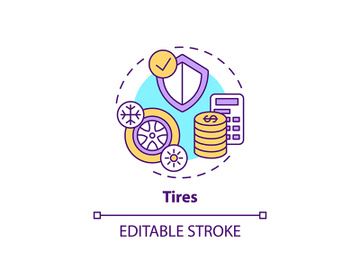 Tires concept icon preview picture