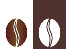 Coffee bean icon vector illustration template