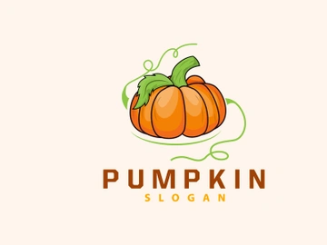 Pumpkin Logo, Pumpkin Vector, Healthy Vegetable Fruit preview picture