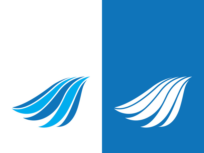 Wave beach vector illustration design logo