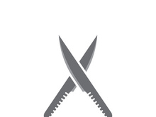 Knife logo icon template and symbol vector design illustration