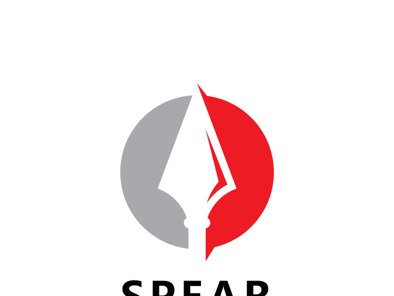 Spear logo vector design template