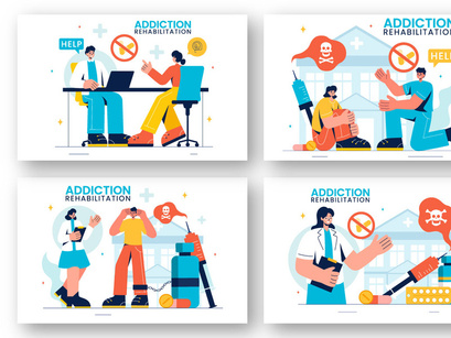 9 Addiction Rehabilitation Illustration