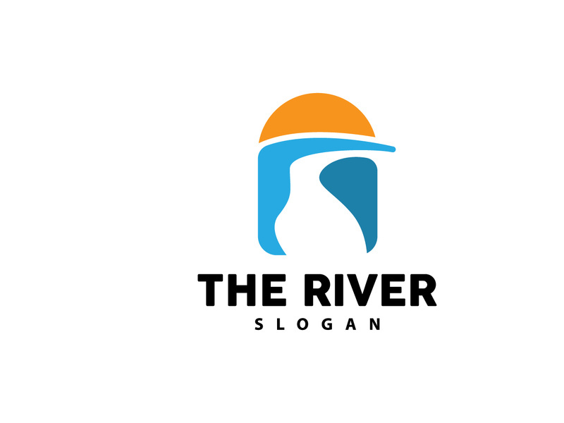 River Logo Design River Creek Vector