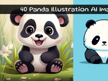 Panda Illustration Concept Ai Image preview picture