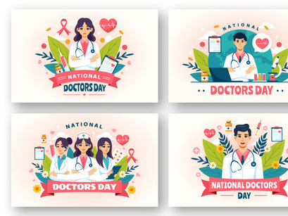 12 National Doctors Day Illustration