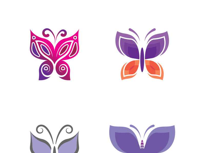 Butterfly logo icon vector design illustration