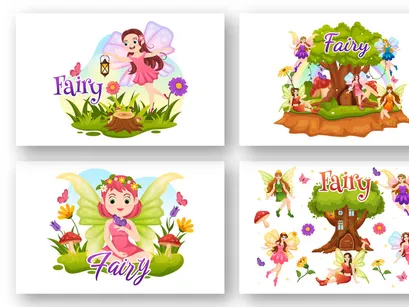 16 Beautiful Flying Fairy Illustration