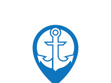 Anchor logo icon boat ship marine navy design vector