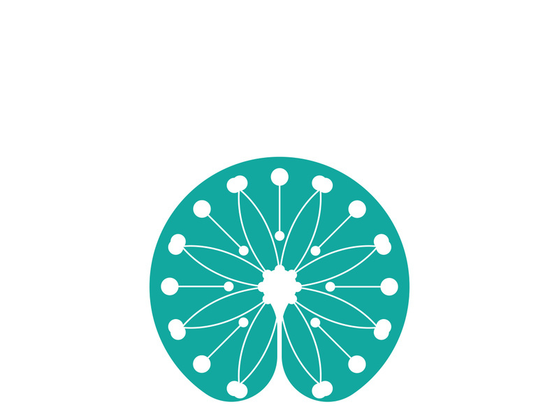 Dandelion flower logo vector