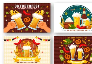 13 Oktoberfest Beer Festival Illustration