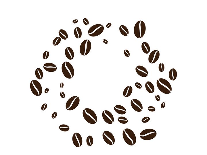 Coffee bean icon illustration