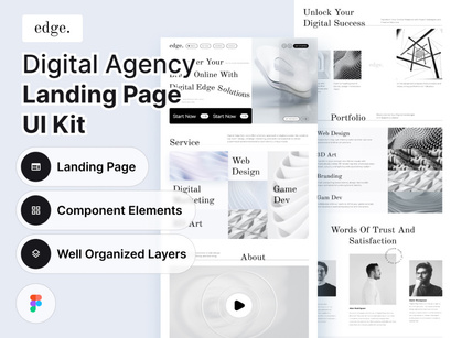Edge | Digital Agency Landing Page UI Kit