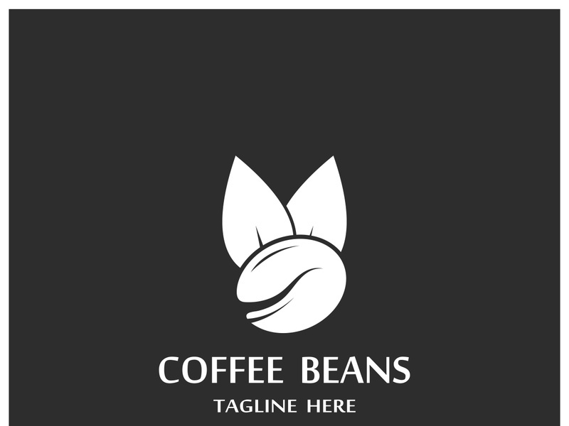 Premium coffee bean logo design.