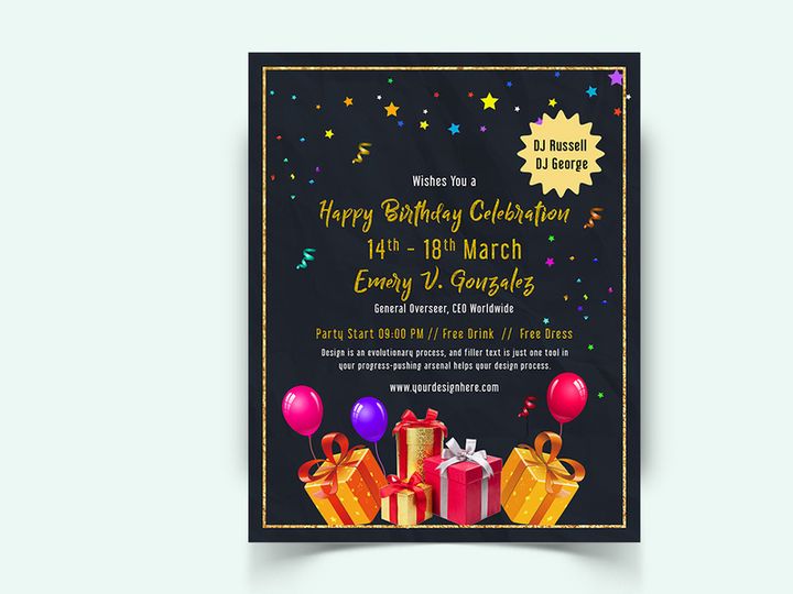 Birthday Party Social Media Post Template