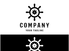 The cruise logo,ship steering logo, boat, yacht, rope, maritime, anchor. Logo for business, sailor, sailing, tourism