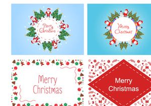 20 Merry Christmas With Santa Claus Background Vector